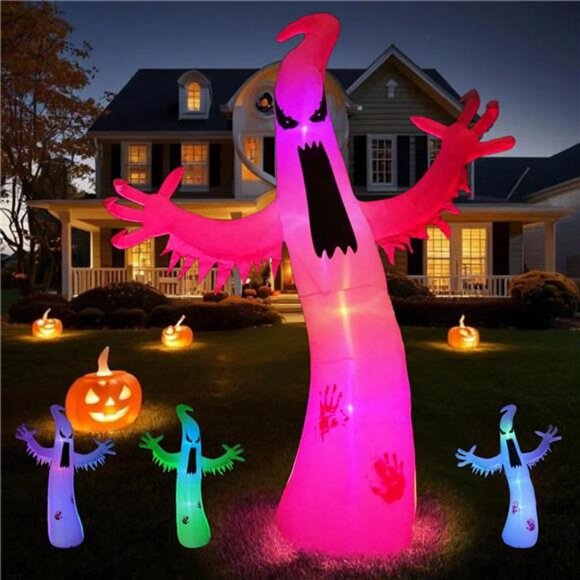 12ft High Halloween Inflatable Ghost Outdoor Decoration, Halloween Blow - Picture 1 of 7